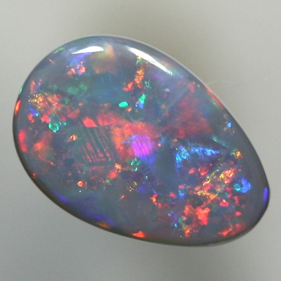 SOLID SEMI BLACK OPAL Bright, strong fire, gold, red and blue